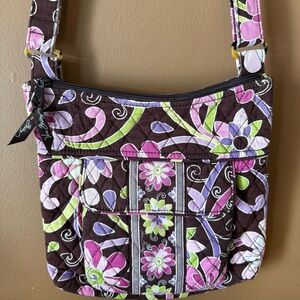 Vera Bradley Purple Punch Retired Hipster Crossbody Bag